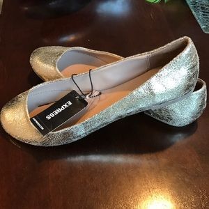 Express Gold Flats Never Worn Before
